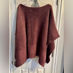 Barefoot Dreams CozyChic Coastline Mulberry Poncho